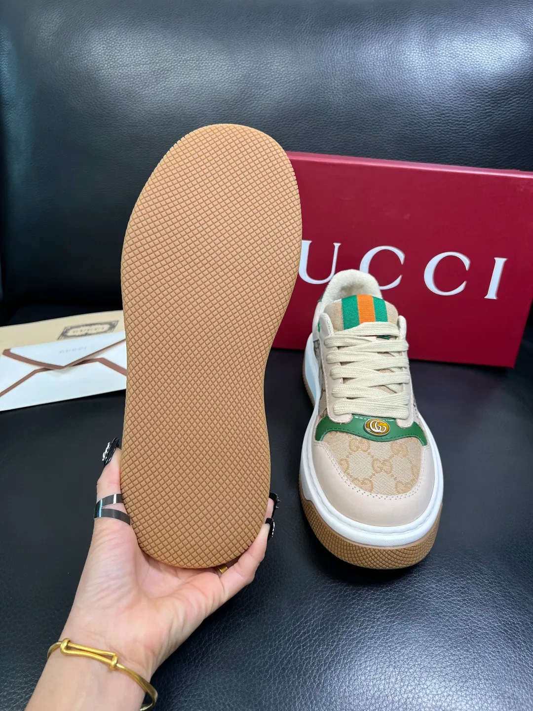 Men's shoes 💰780 Gucci high quality top crafts Gucci counter new original factory configuration, imported cowhide fabric from Italy, imported cowhide lining, breathable and comfortable, sole: original factory special supply original sole super comfortable, original factory and single goods, welcome to compare, code number 38-44 (customized 45)
